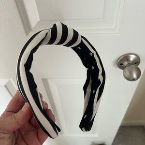 Lele Sadoughi Monochrome Striped Headband